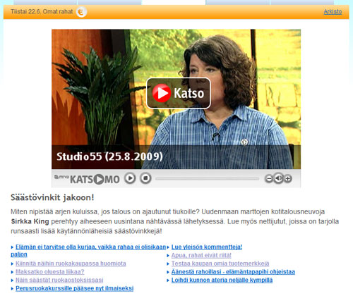 Tarkkamarkan säästövinkkejä Studio55:ssä
