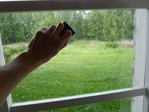 Vaihe 4: Kostuta ikkunalasi vedellä