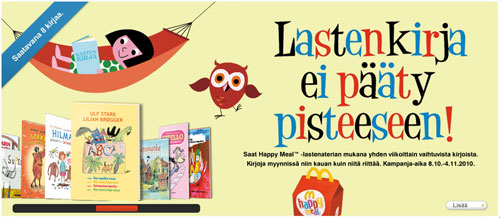 Happy Meal -lastenaterian mukana tulevia kirjoja