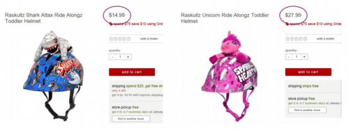 Pinkki pyöräilykypärä on melkein tuplasti kalliimpi