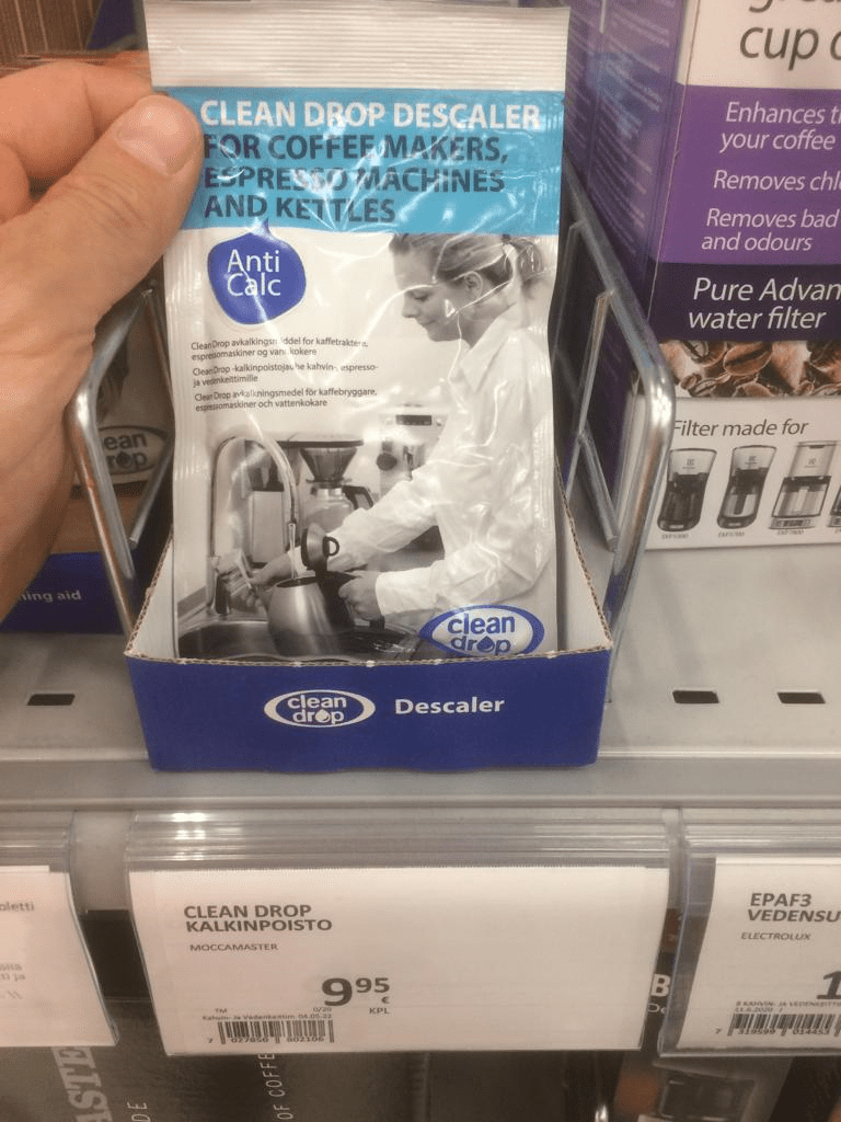 Clean Drop -kalkinpoistojauhetta Hämeenlinnan Prismassa