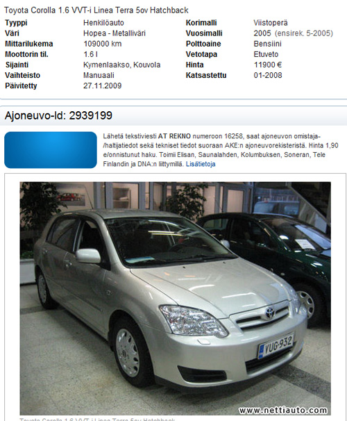 Samankaltainen auto halvemmalla Nettiautossa