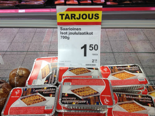 Joululaatikot alennuksessa