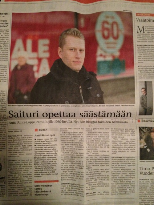 Saituri Helsingin Sanomissa