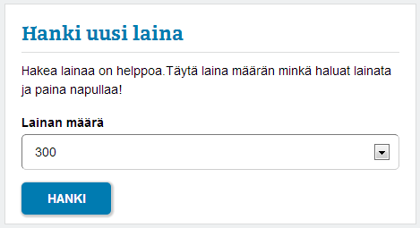 Uuden lainan hakeminen TrustBuddysta