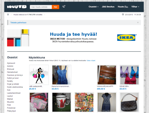 Huuto.netin etusivu